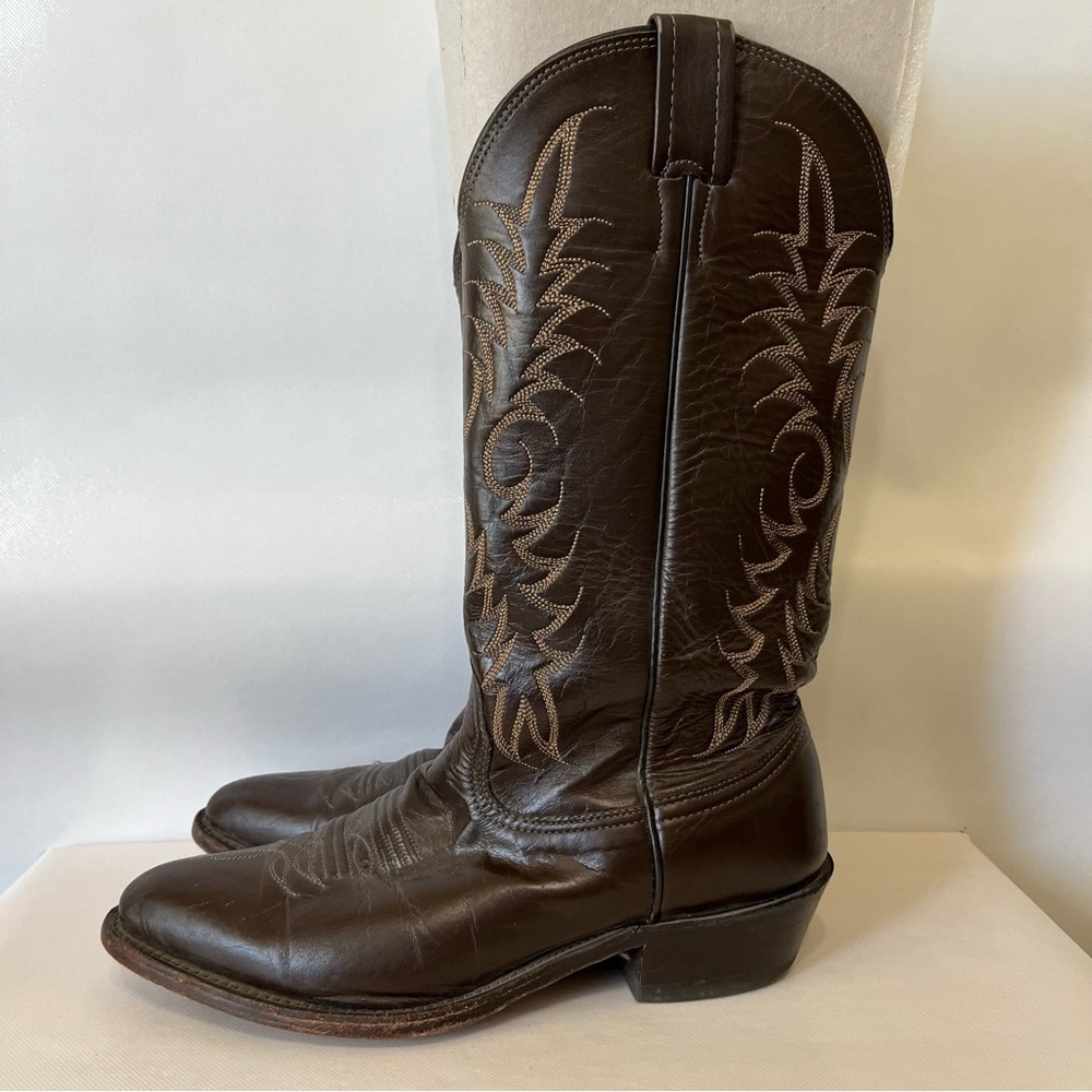 Vintage Larry Mahan Leather Western Cowboy Boots